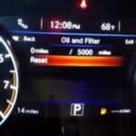Nissan Info Display Reset Oil Life