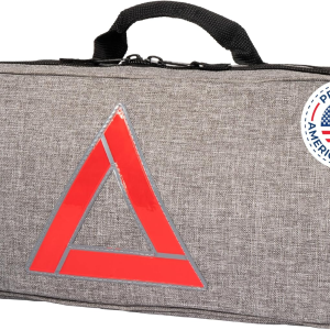 Emergency Car Kits for Vehicles - Roadside Emergency Car Kit (104 Pieces) - Car Kits for Emergency - Roadside Car Kit with Jumper Cables and Mini First Aid Kit - Gray Bag