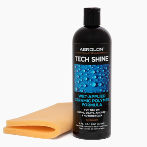 Tech Shine: Ceramic Coating for Cars, Car Wax, Car Polish, Ceramic Polymer Coating, Hydrophobic Top Coat Polish and Sealer, 6-8 Applications per Bottle