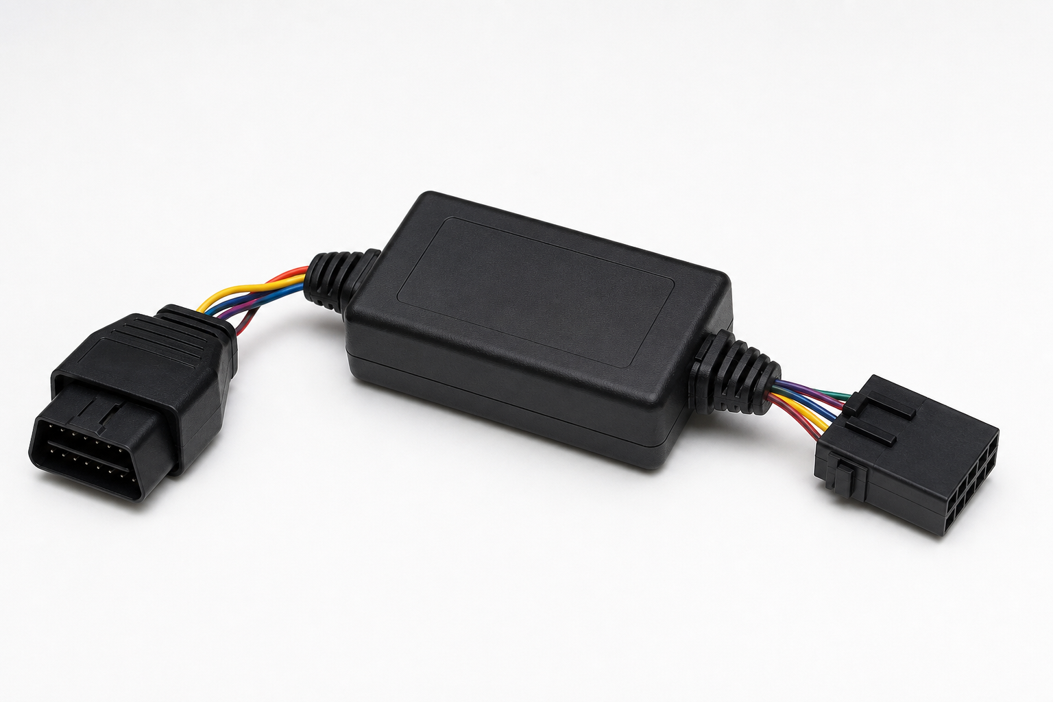 Small plug-and-play auto start/stop eliminator module with wiring connectors