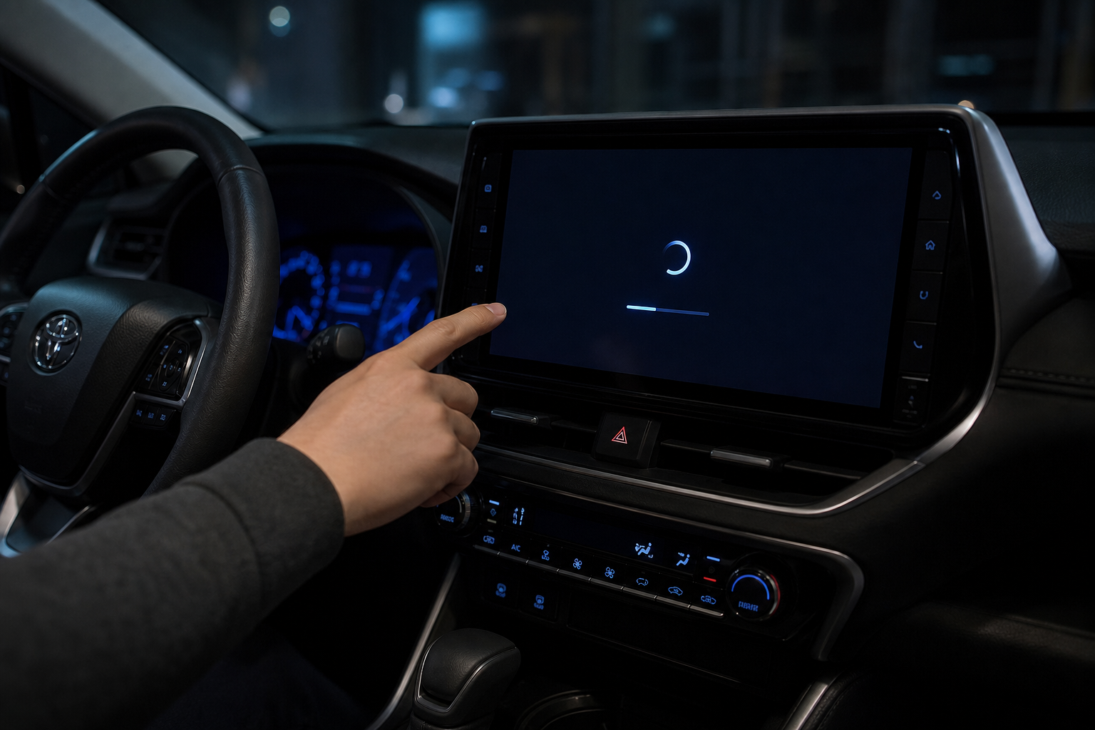 Toyota Highlander infotainment system rebooting during a software update