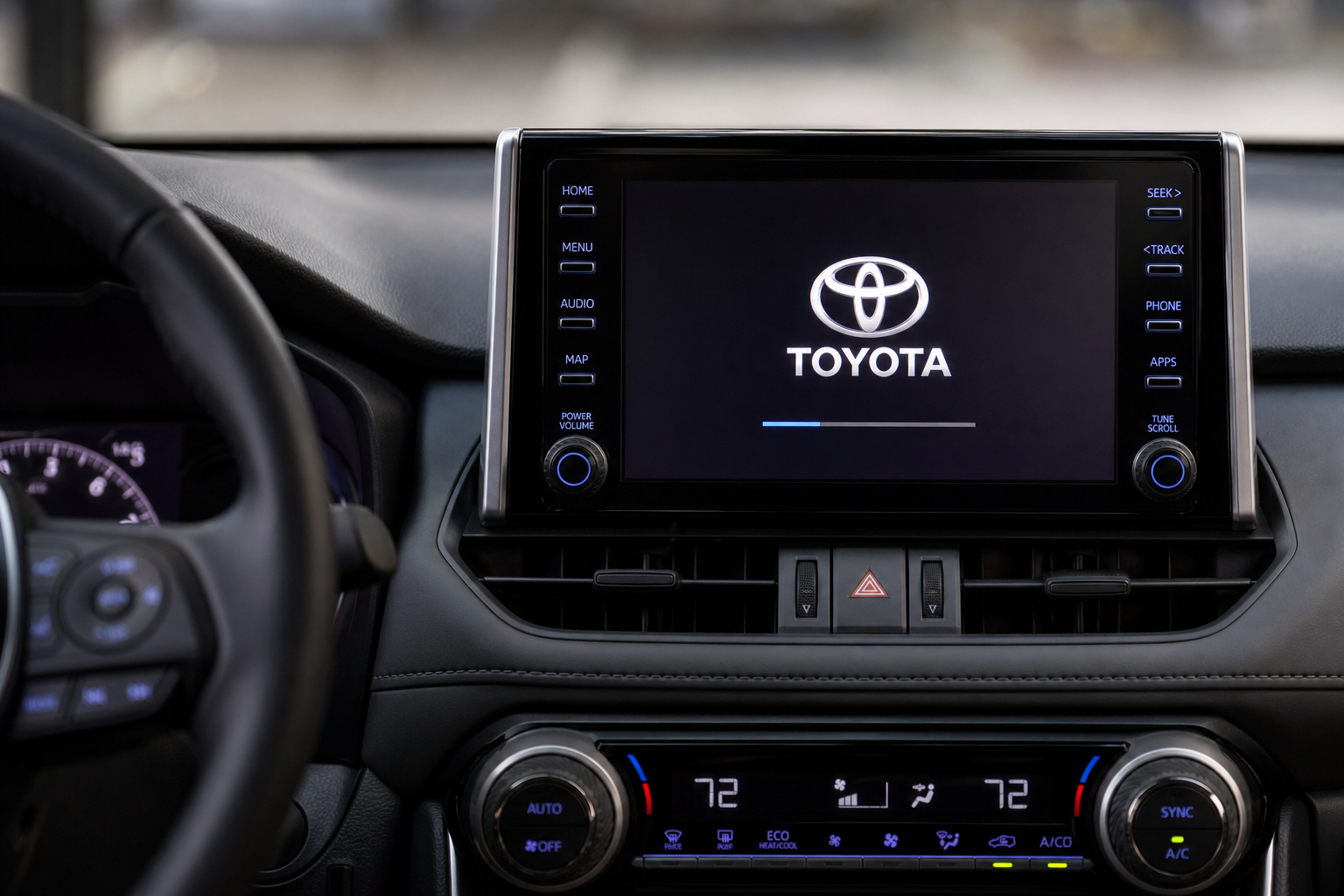 Toyota RAV4 infotainment system screen restarting to fix CarPlay issues