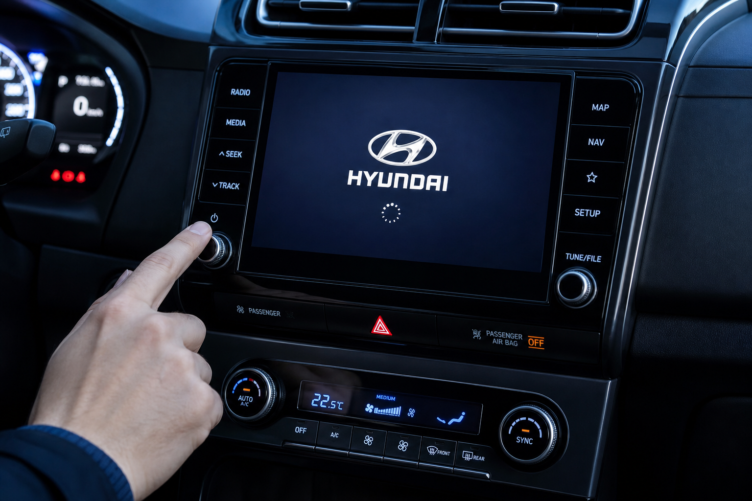 Hyundai Tucson infotainment screen restarting after a system reboot