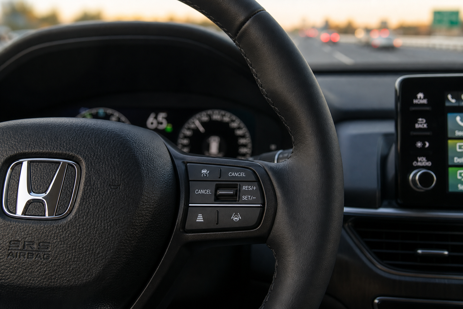 Honda Pilot steering wheel adaptive cruise control button layout